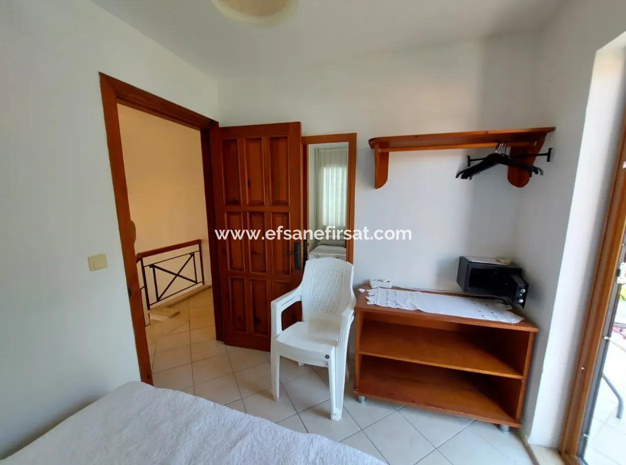 Unabhängige 2 1 Maisonette Zum Verkauf In Einem 4-Villen-Grundstück Mit Pool In Der Nähe Des Kanals In Muğla Dalyan