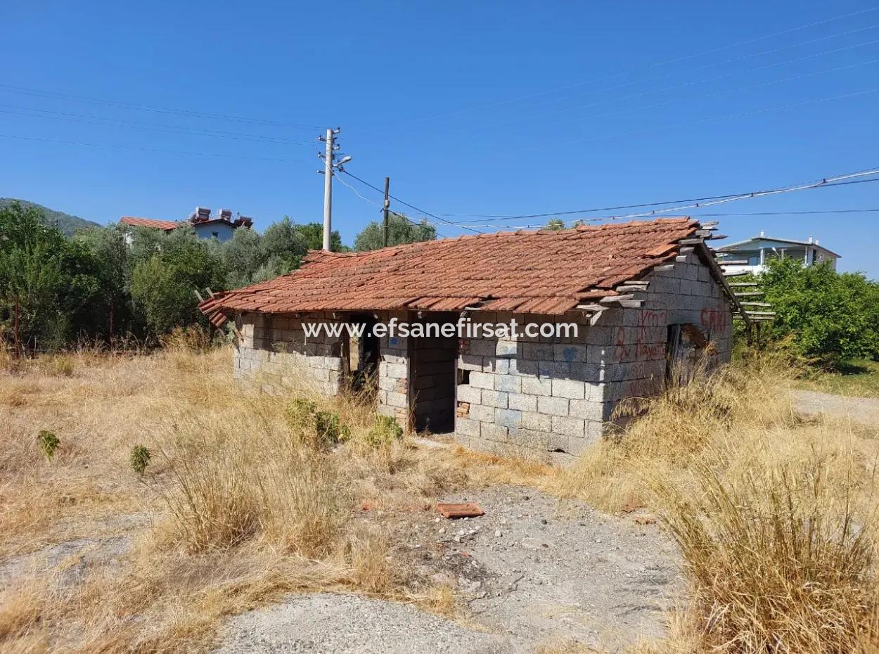 Muğla Ortaca Ekşiliyurt Freistehendes 950 M2 Land, Dorfhaus Und Scheune Zum Verkauf