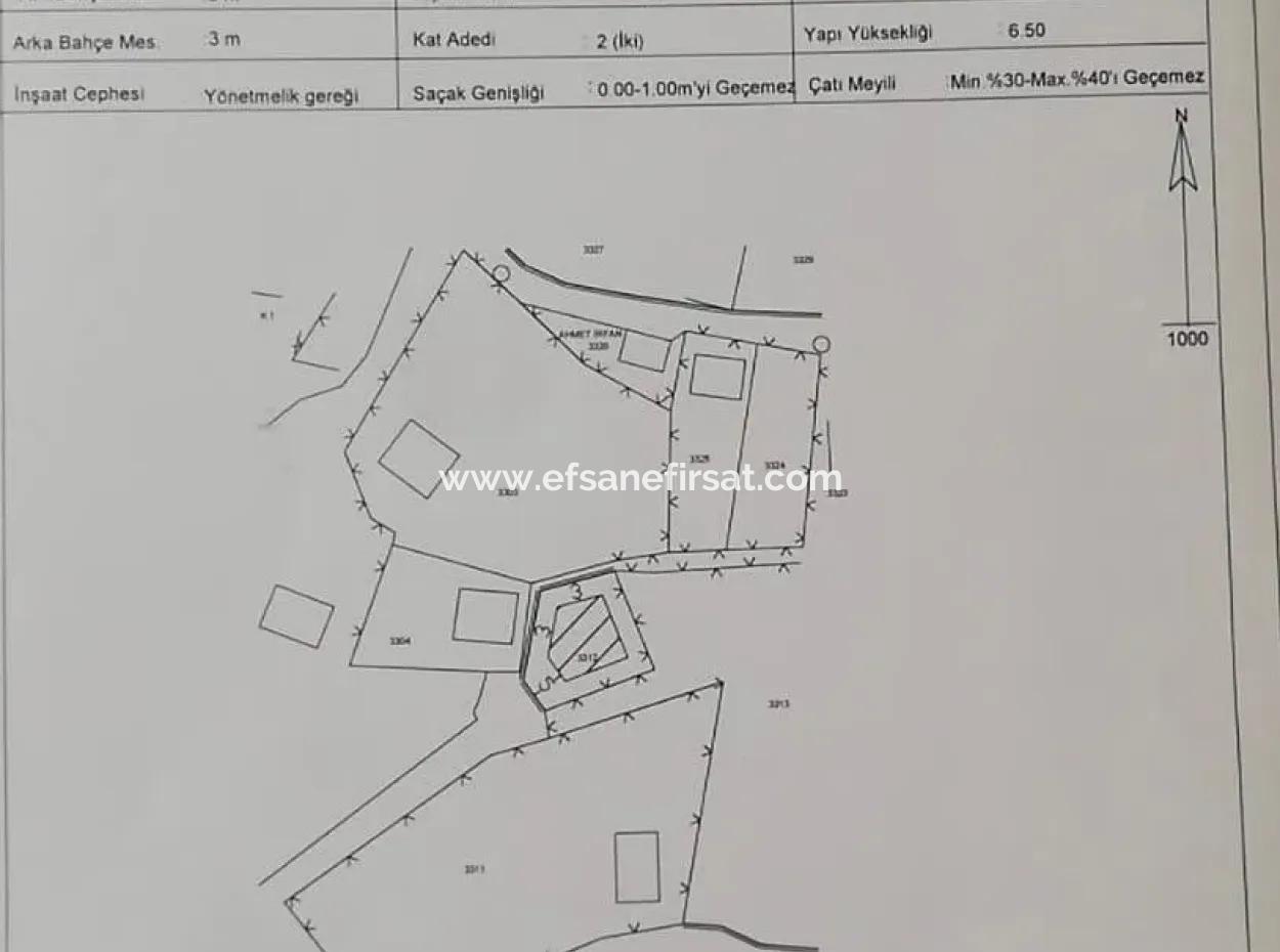 Freistehendes 260 M2 Zoniertes Grundstück Zum Verkauf Im Zentrum Des Köyceğiz-Plateaus