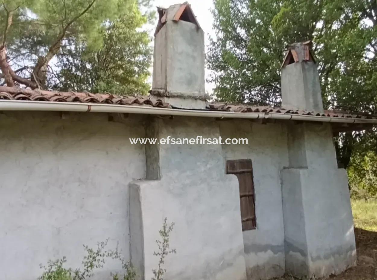 1228 M2 Grundstück Und Kargir Haus Zu Verkaufen In Muğla Menteşe Yaraş, Dorf In Dorf.   