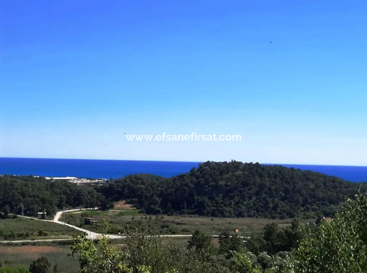 400 M2 Grundstück Mit Meerblick In Muğla Sarigerme Zu Verkaufen Oder Zu Tauschen
