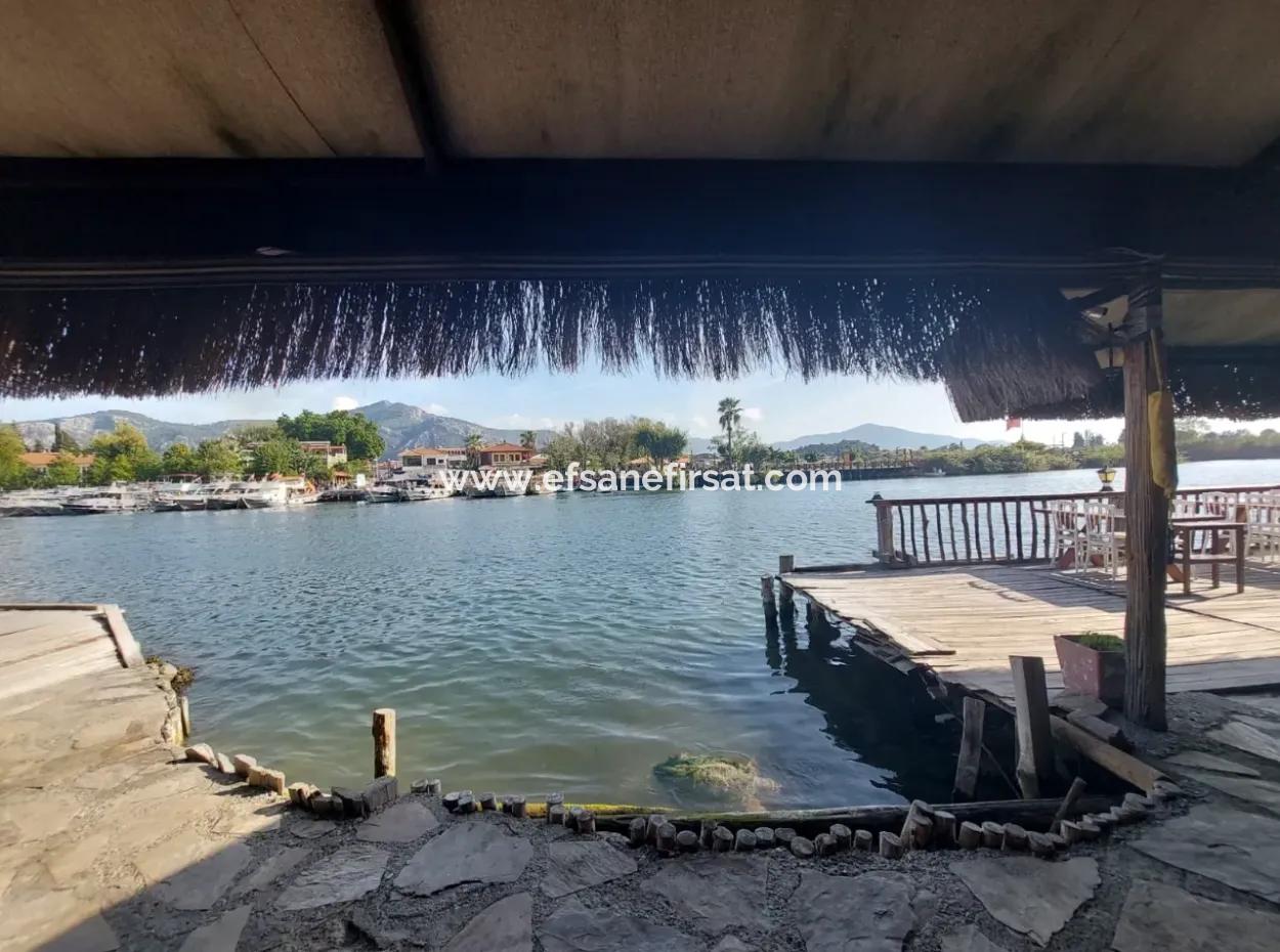 Köyceğiz Çandır Dalyan Canal Zero 865 M2 Haus Und Restaurant Zu Verkaufen