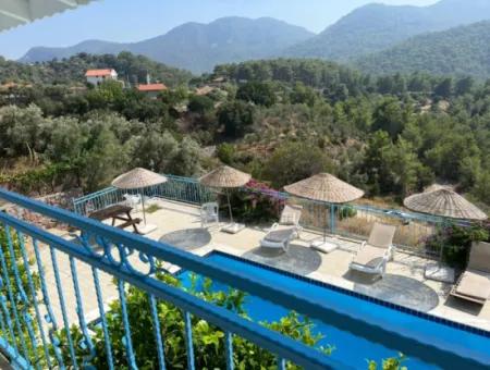 Muğla Dalyan Gökbelde Freistehende Möblierte Villa Mit Meerblick Zu Vermieten