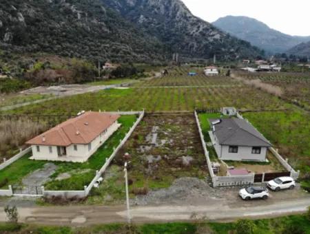 1000 M2 Freistehendes Grundstück Mit Zonierung Zum Verkauf In Ortaca Mergenli