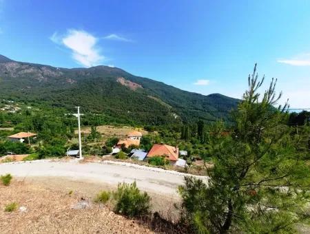 Köycegiz Yayla, Agla Dorf Zum Verkauf Freistehendes Land Geeignet Für Investitionen Mit Seeblick