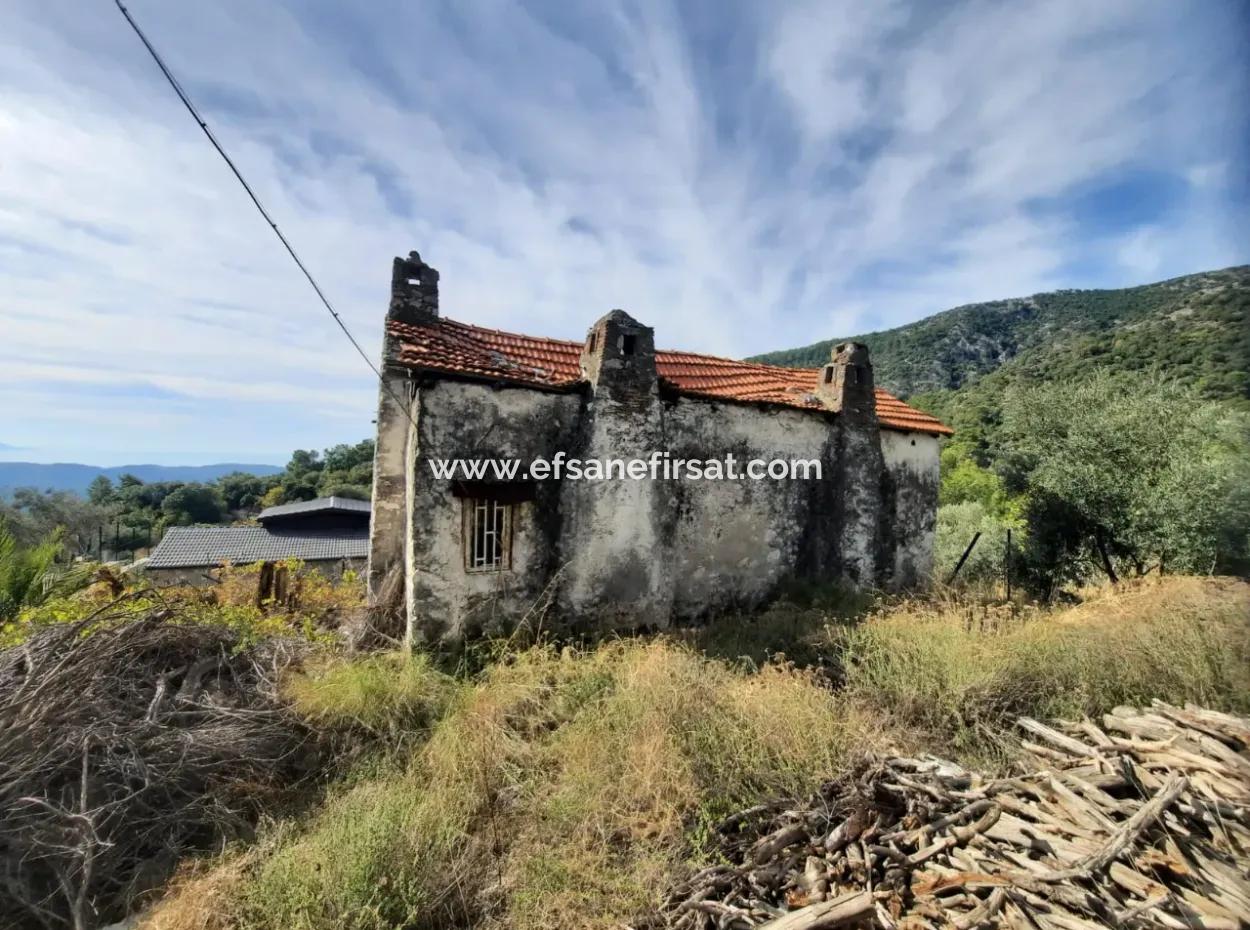 Sea View House For Sale In Gocek Gokceovacik And 246 M2 Land