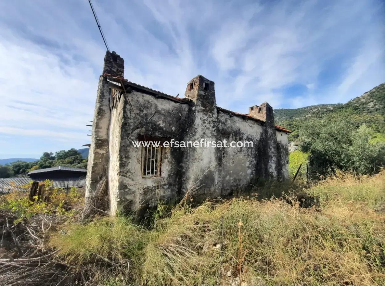 Sea View House For Sale In Gocek Gokceovacik And 246 M2 Land