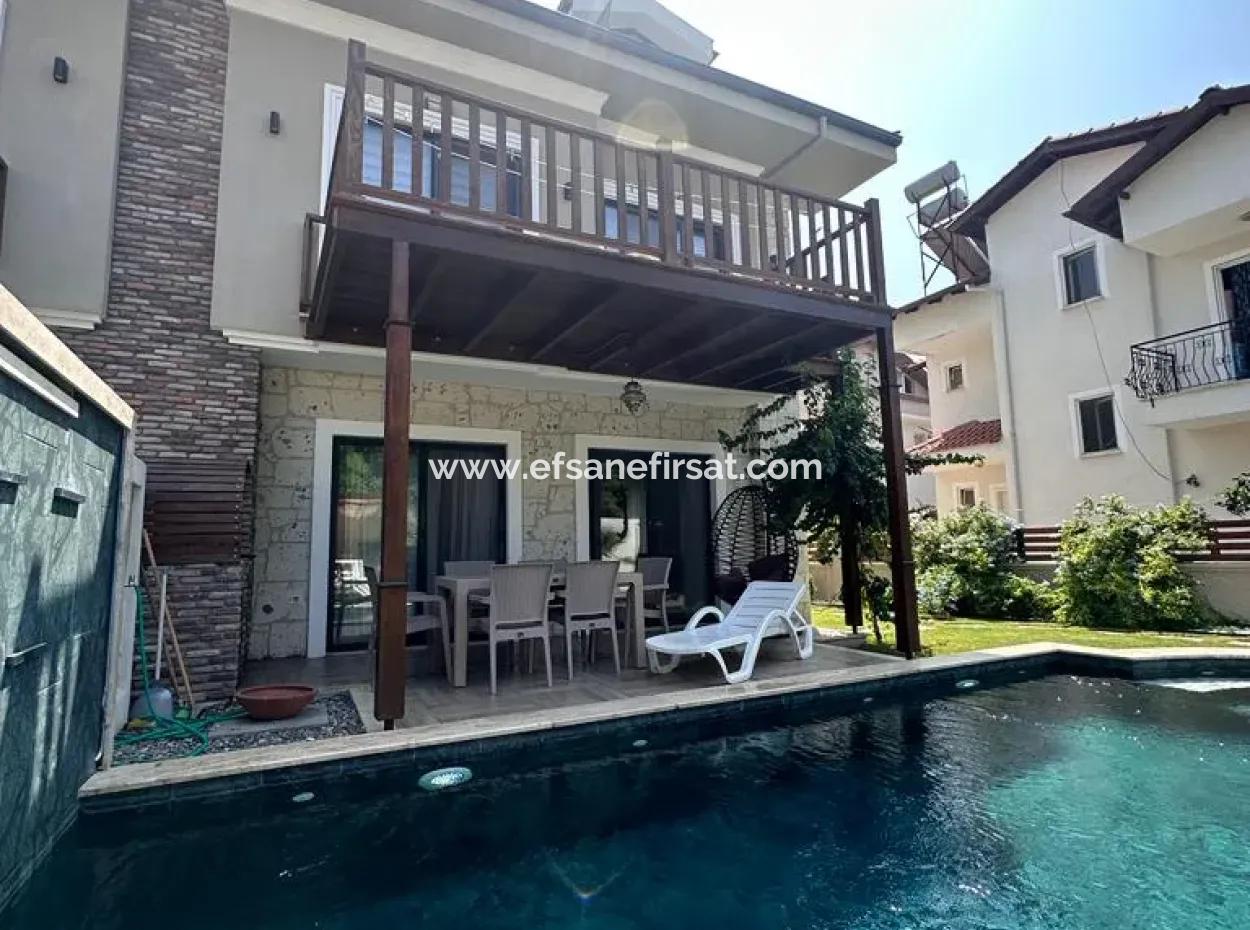 Flat, Furnished 5 1 Luxury Villa With Swimming Pool For Sale In Dalyan, Mugla