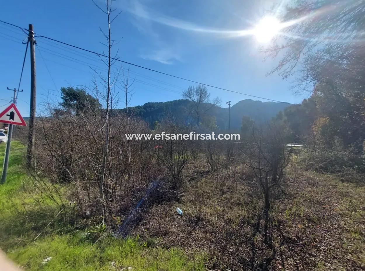 1000 M2 Land Front To The Main Road In Ortaca Okçular For Sale
