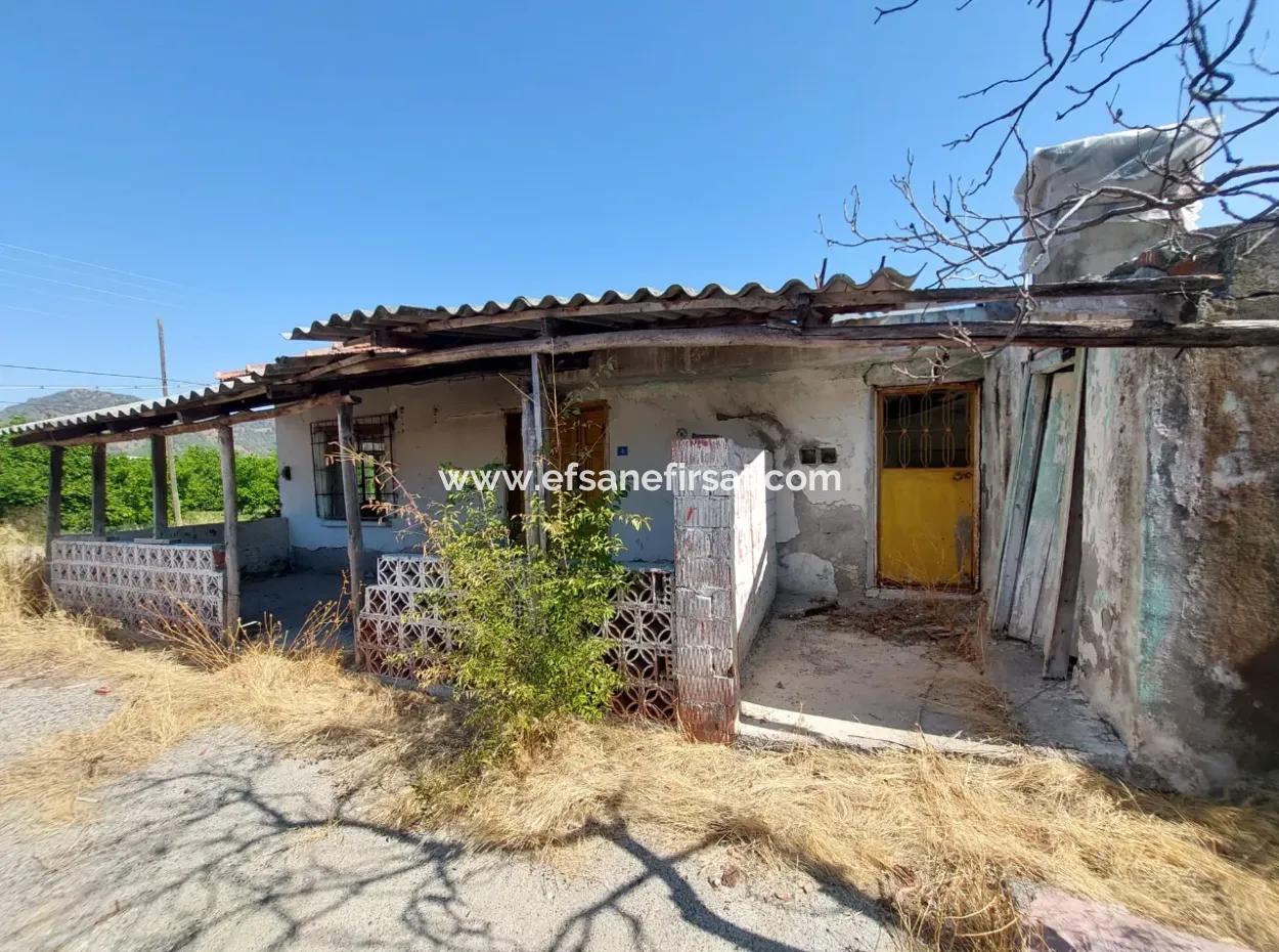 Muğla Ortaca Ekşiliyurt Detached 950 M2 Land Village House And Barn For Sale