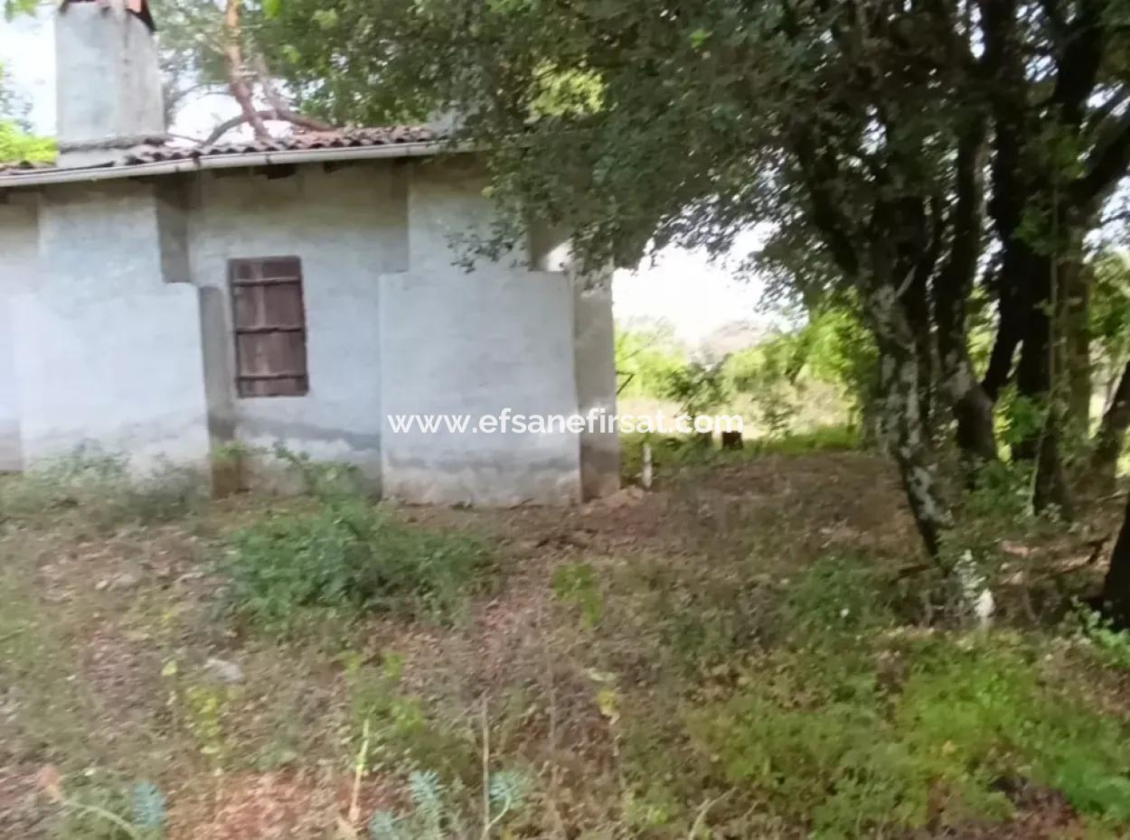 1228 M2 Land And Kargir House For Sale In Muğla Menteşe Yaraş, Village In Village.   