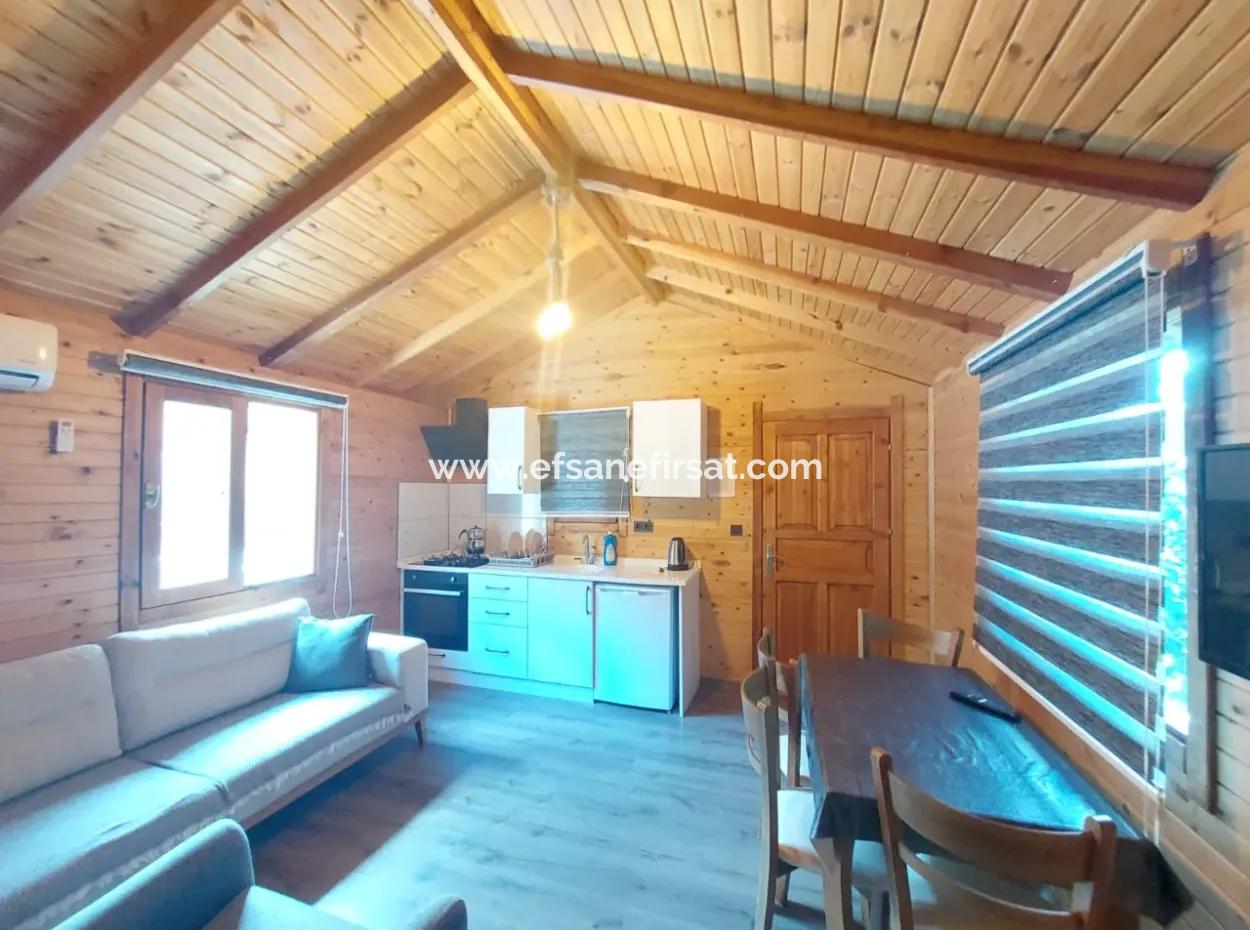 Muğla Ortaca Gökbel Doga With Swimming Pool 1 1 Wooden Furnished Bungalow For Rent