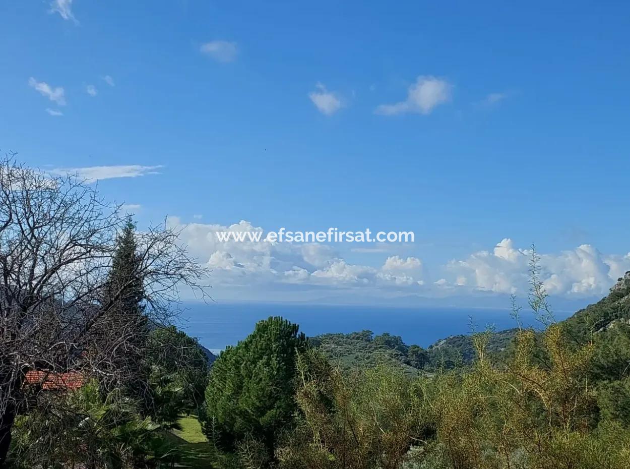 Ortaca Gökbel Detached 2 640 M2 Land With Sea View For Sale