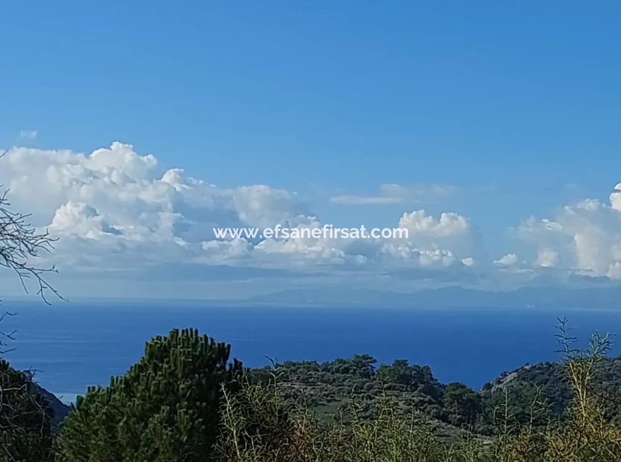 Ortaca Gökbel Detached 2 640 M2 Land With Sea View For Sale