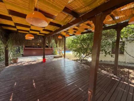 Detached House With Restaurant And 3 In 1 Pool For Rent In Ortaca Dalyan, Muğla
