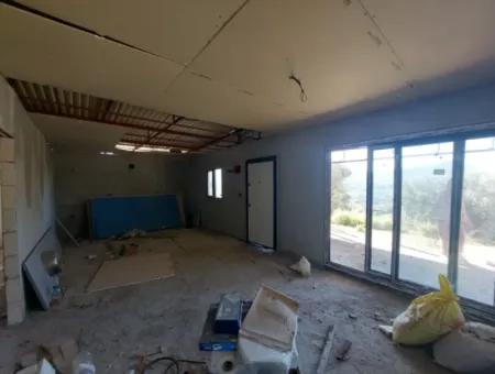 On 763 M2 Land In Ortaca Gökbel, Rough Construction 70 M2, 2 1 Prefabricated House For Sale