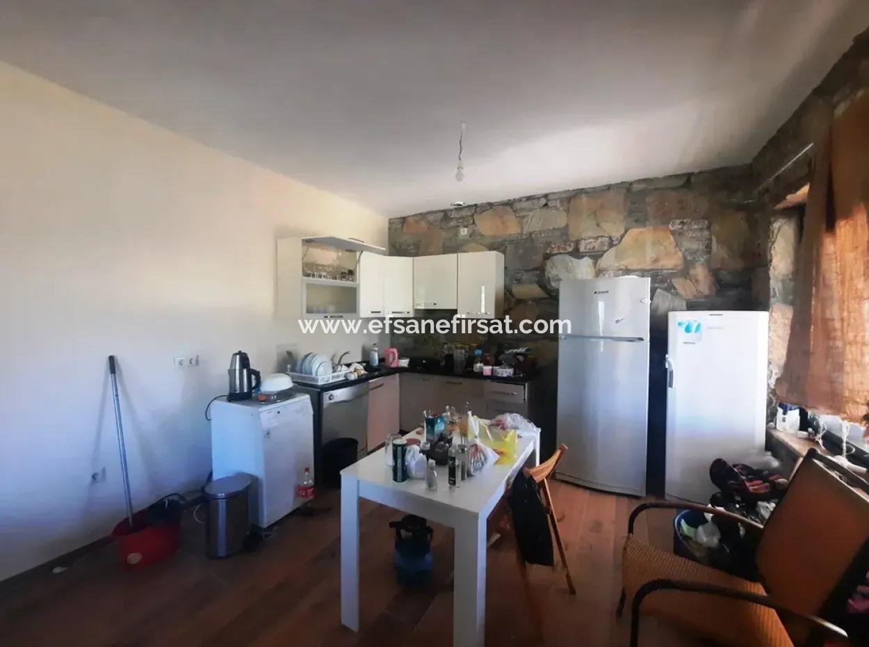 Muğla Dalyan Gökbelde Deniz Manzaralı Eşyalı Taş Ev Kiralık