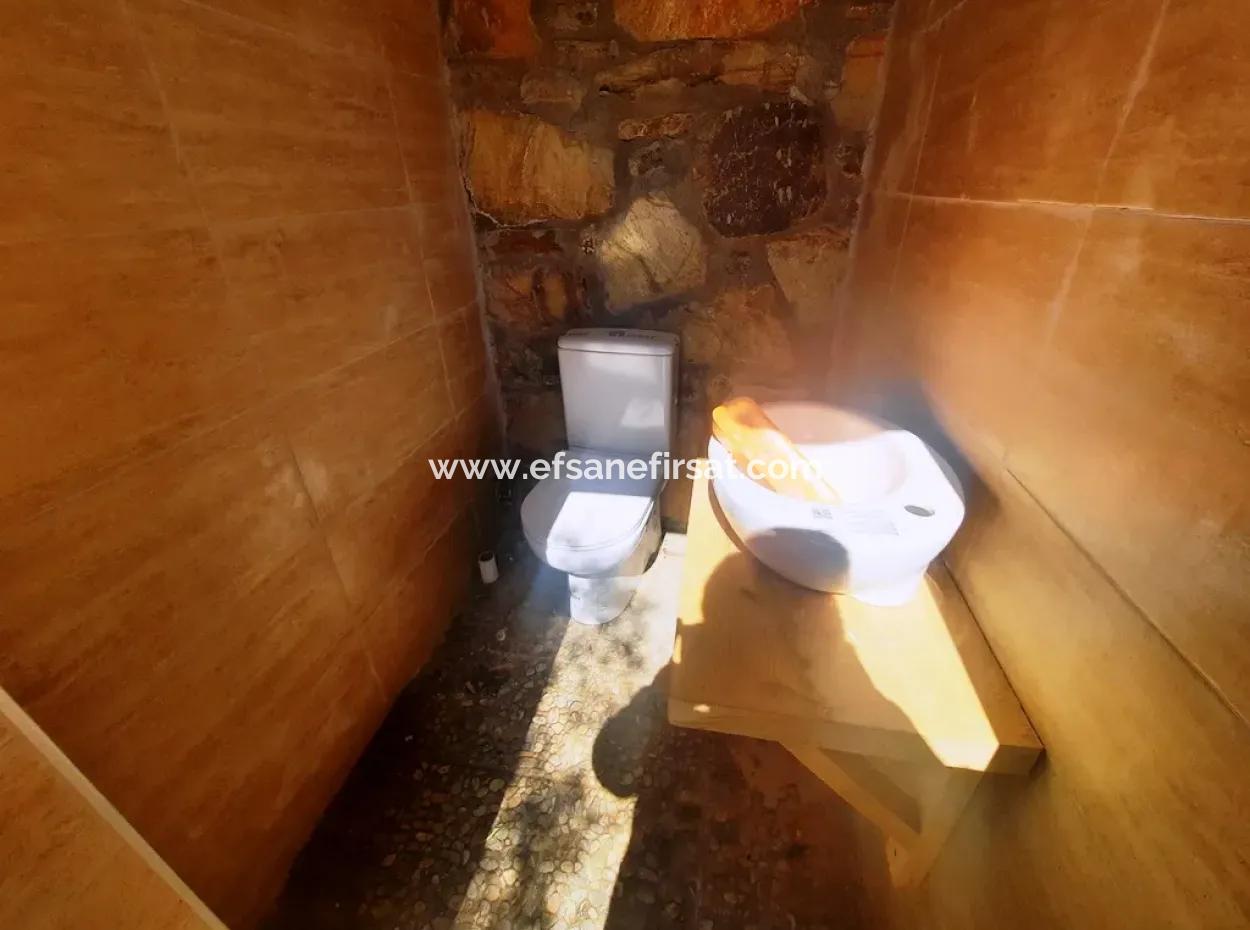 Muğla Dalyan Gökbelde Deniz Manzaralı Eşyalı Taş Ev Kiralık