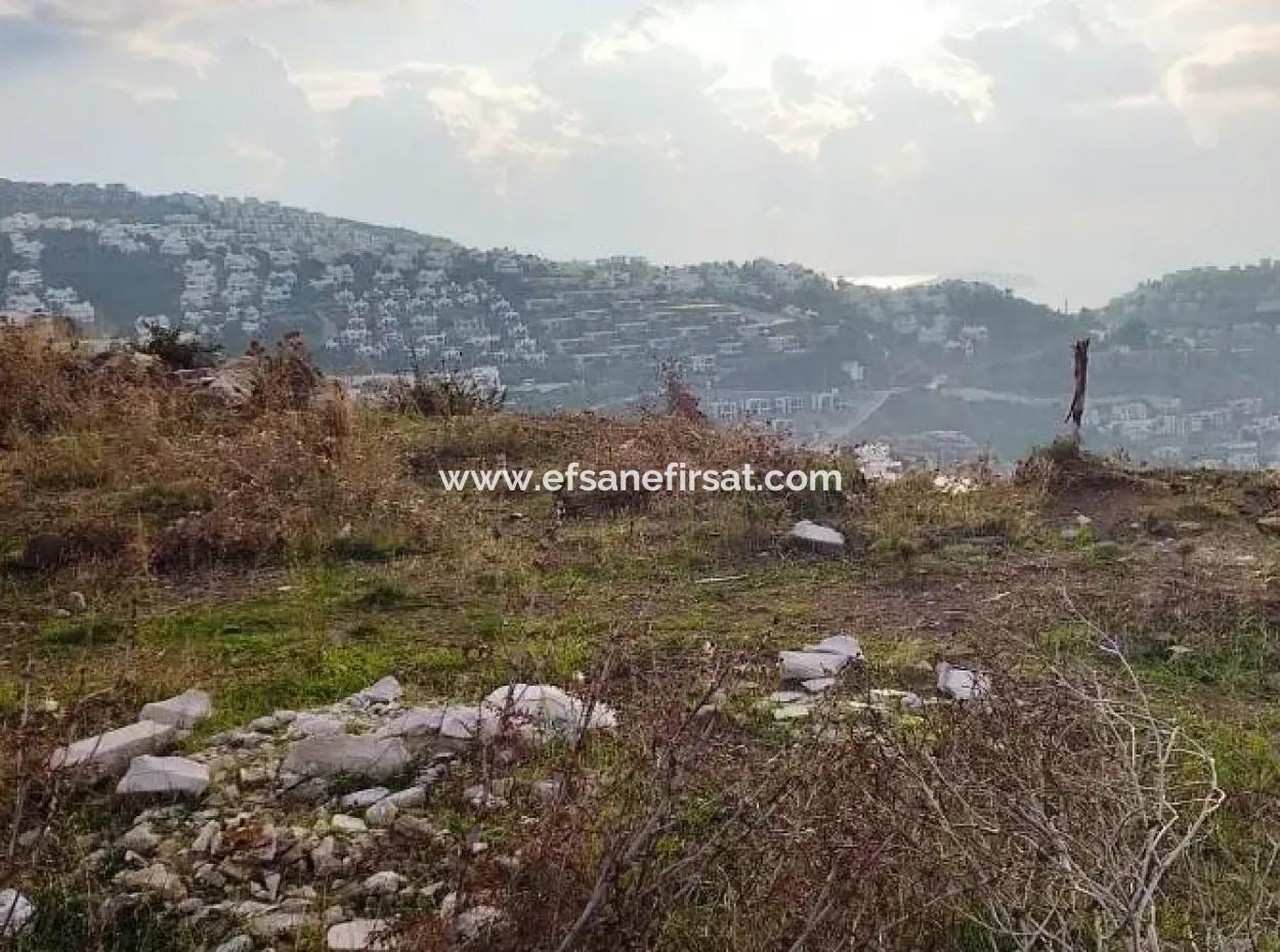 Bodrum Bitez De Satılık Deniz Manzaralı Arsa