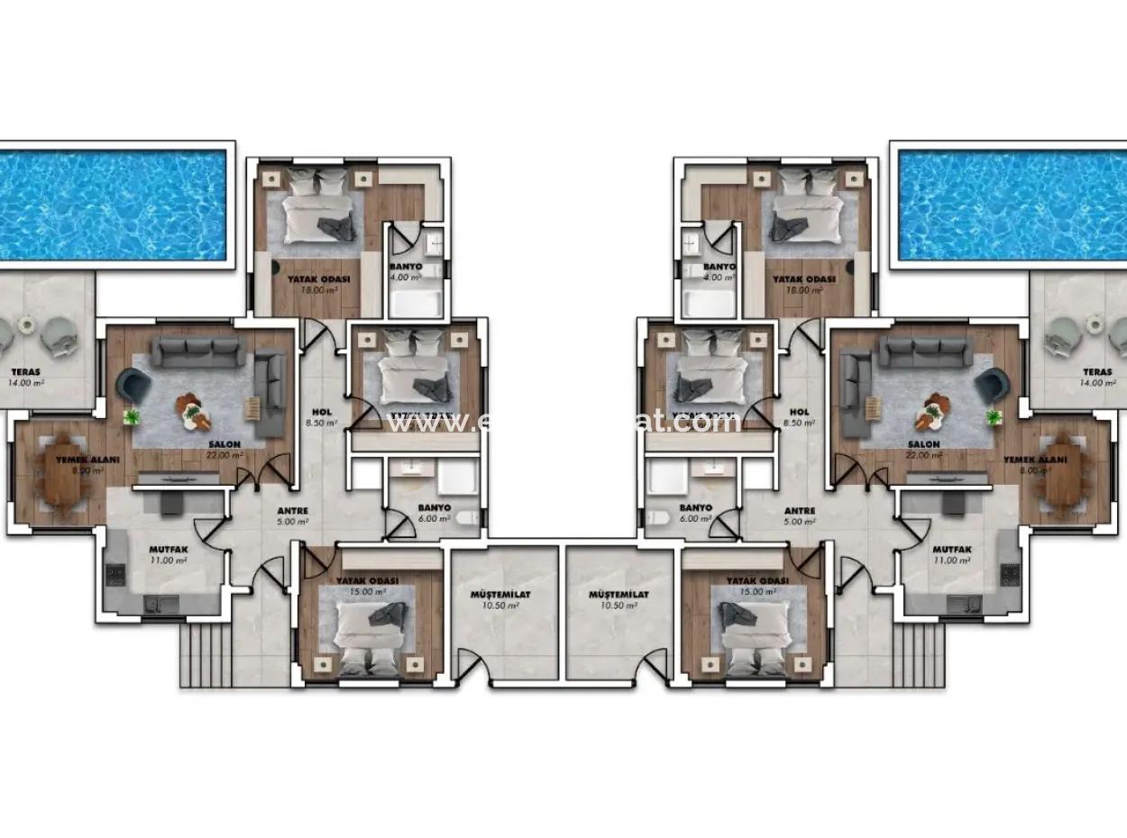 Muğla Ortacada Sarıgermeye Ve Merkeze Yakın 3+1 Villa Satılık