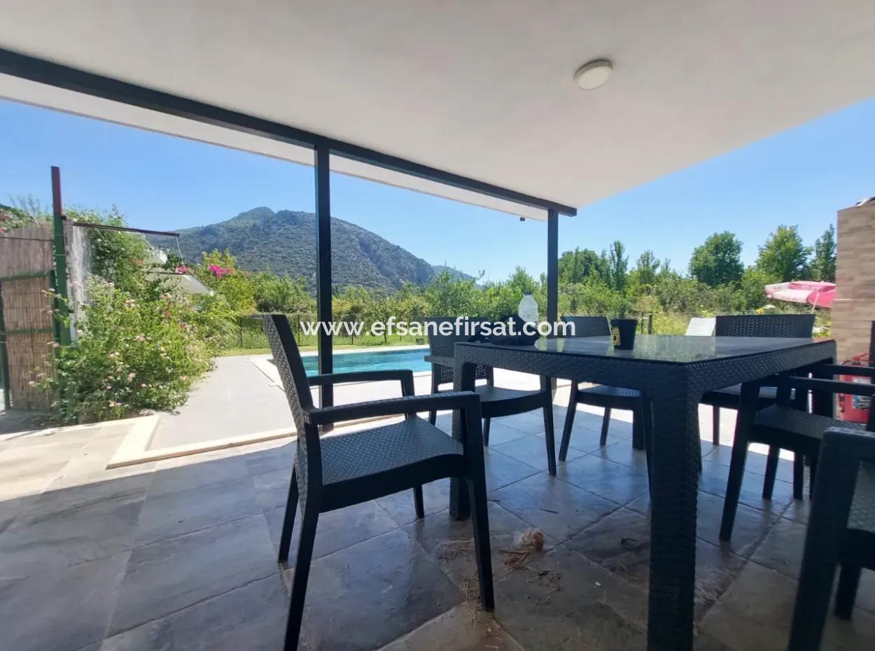 Muğla Ortaca Dalyan'da Kiralık 2+1 Havuzlu Müstakil Ev